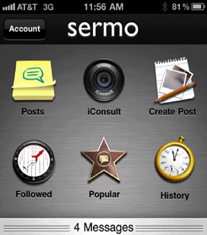 Image: Screenshot of the Sermo Mobile app (Photo courtesy of Sermo).